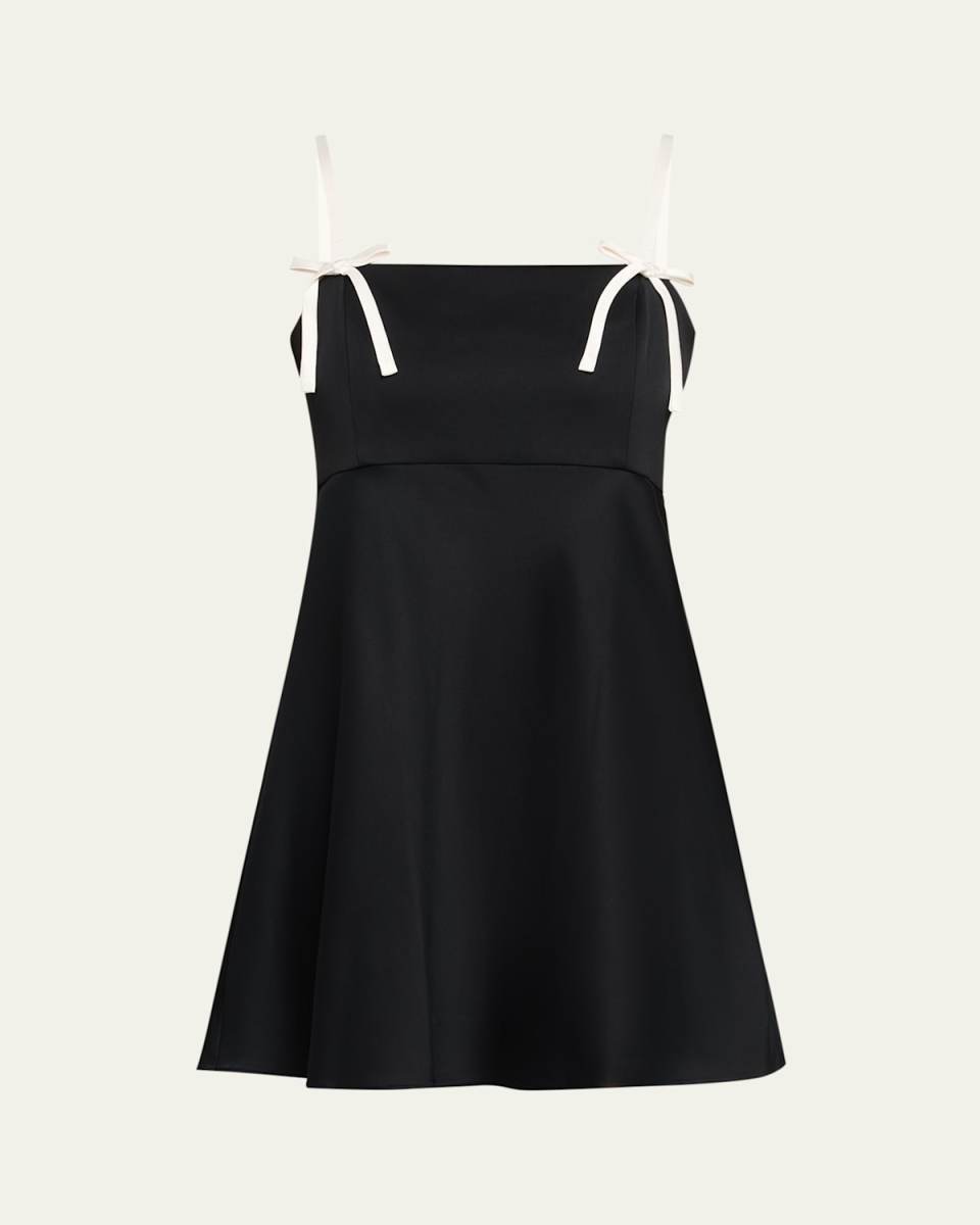 Morgan Babydoll Bow Detail Mini Dress